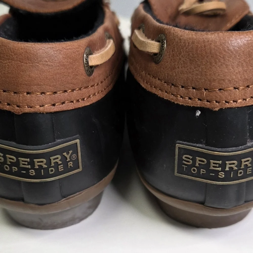 Sperry Saltwater Duck Boot Rain Shoes Womens Black Size 7